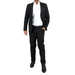 کت شلوار مردانه فندی مشکی یقه کنت  FENDI - تصویر 2