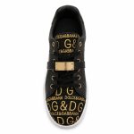 کتونی زنانه اسپرت مشکی طلایی D&G