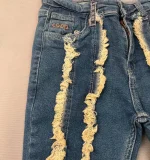 شلوار جین زنانه Distressed Denim Jeans - تصویر 6