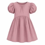 پیراهن دخترانه صورتی Cute Dress - تصویر 4