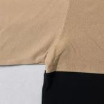 تیشرت یقه‌دار مردانه دورنگ کرم و مشکی - تصویر 5